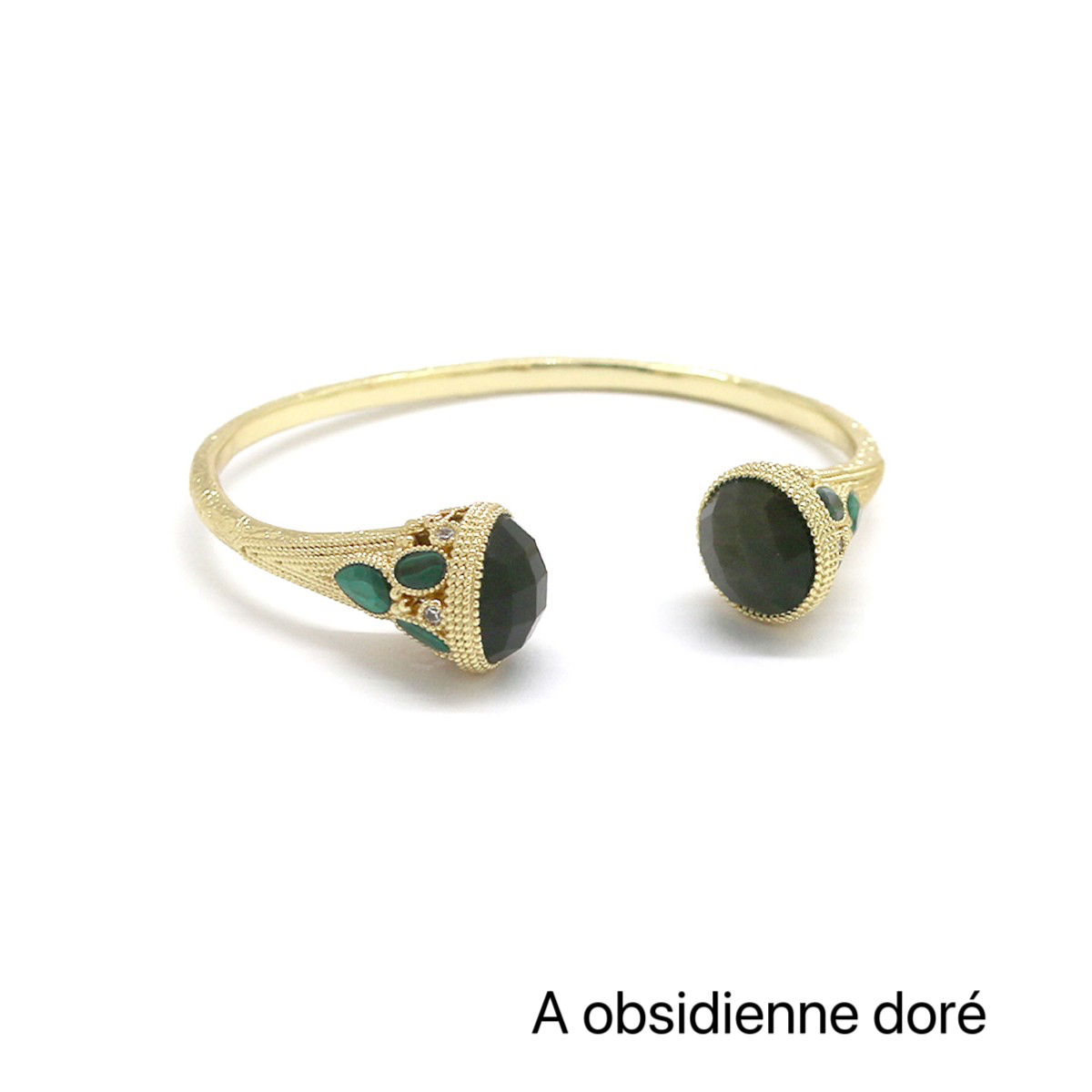Bracelet HABAHA - torque pierres naturelles