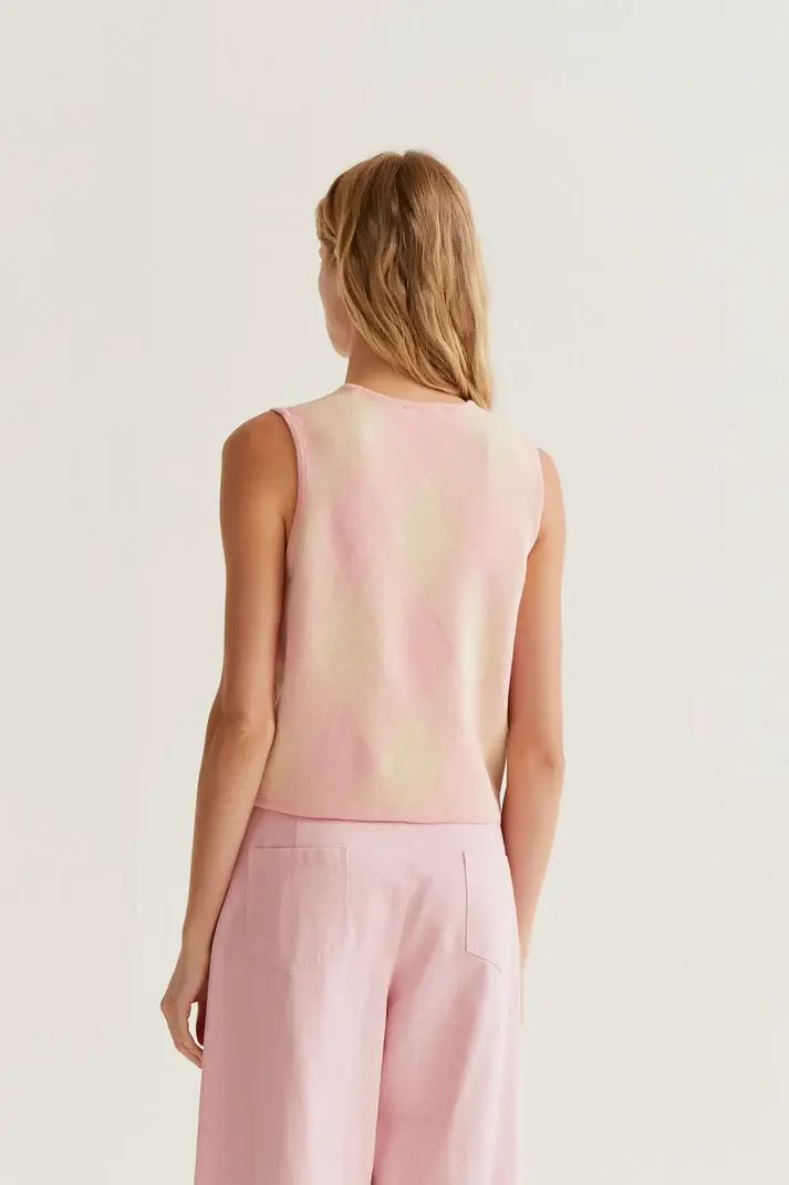 Miniature : COMPANIA FANTASTICA - haut en maille à carreaux roses