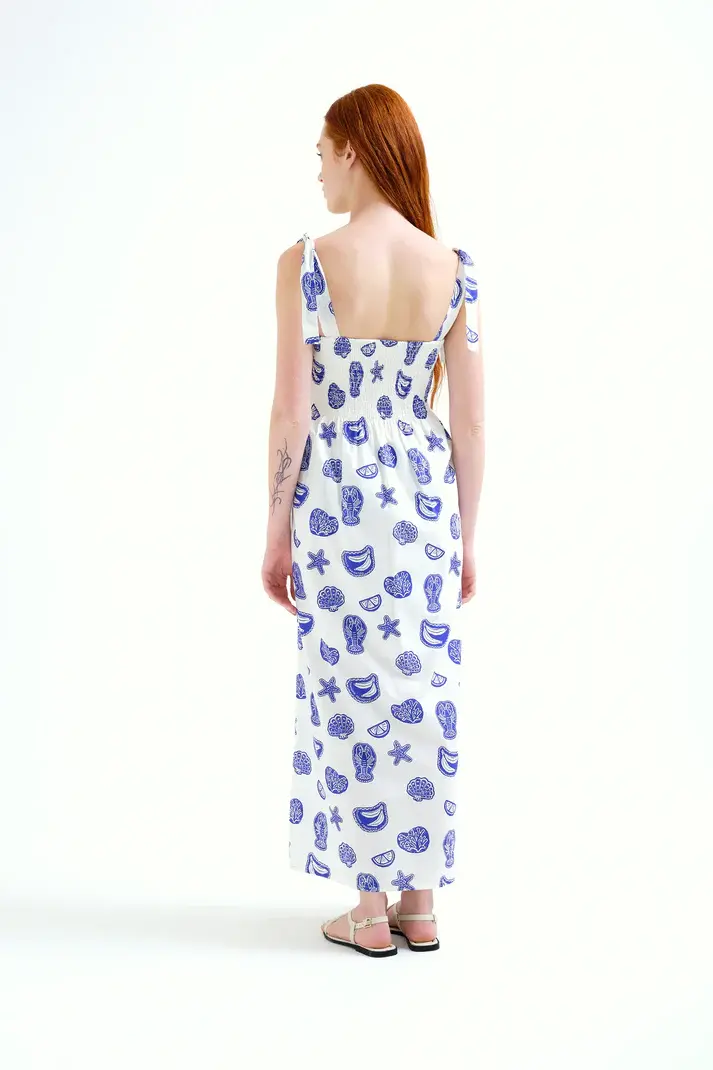 Thumbnail: COMPANIA FANTASTICA - Robe longue à imprimé homard