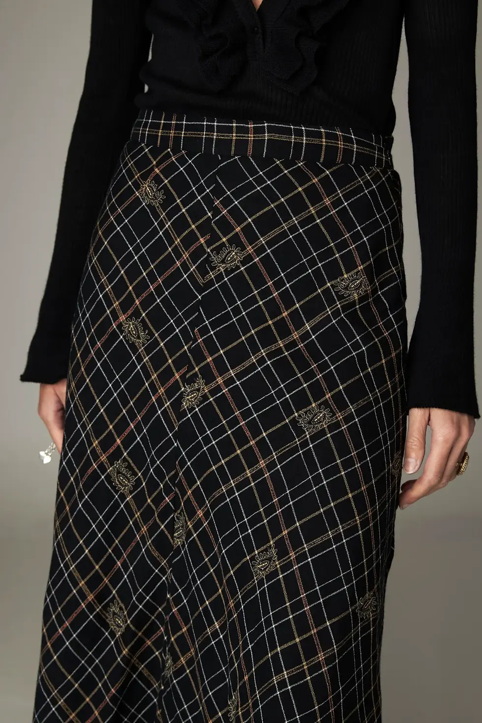Thumbnail: Maison Hotel - NELLY SKIRT NOIR PLAID