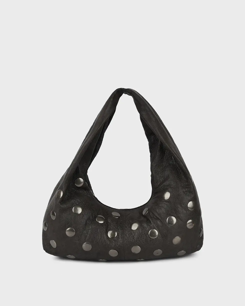 Thumbnail: SAC Núnoo - Small Alma Rivet Washed Chocolate w. Antique Silver