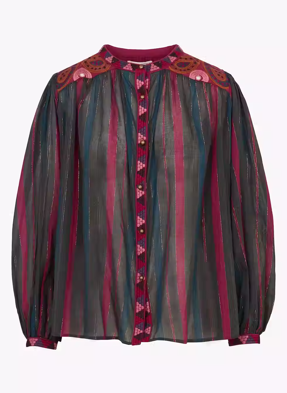 Thumbnail: Maison Hotel - Blouse MEERA Burgundy