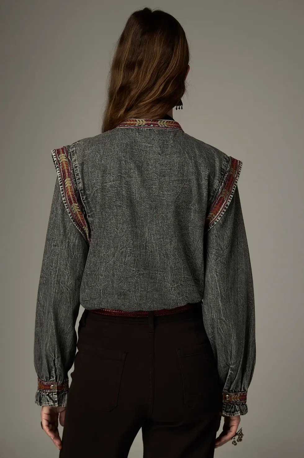 Thumbnail: Maison Hotel - EDITH BLOUSE HAMPTONS GREY
