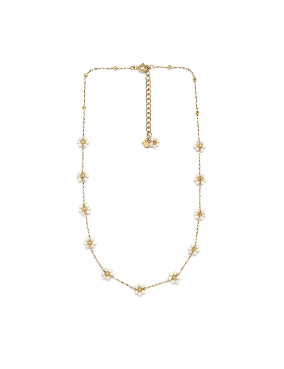 Thumbnail: Collier HABAHA - 12 mini fleurs perles d'eau