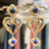Thumbnail: Boucles D'oreilles - Habaha Paris -Trefles coeurs lapis lazuli