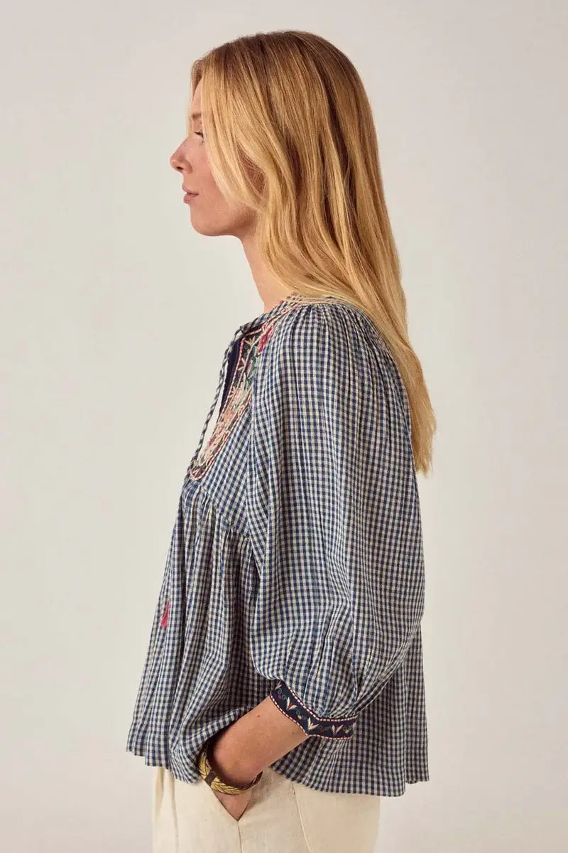 Miniature : Maison Hotel - BLOUSE GINGHAM BLOOM APRIL