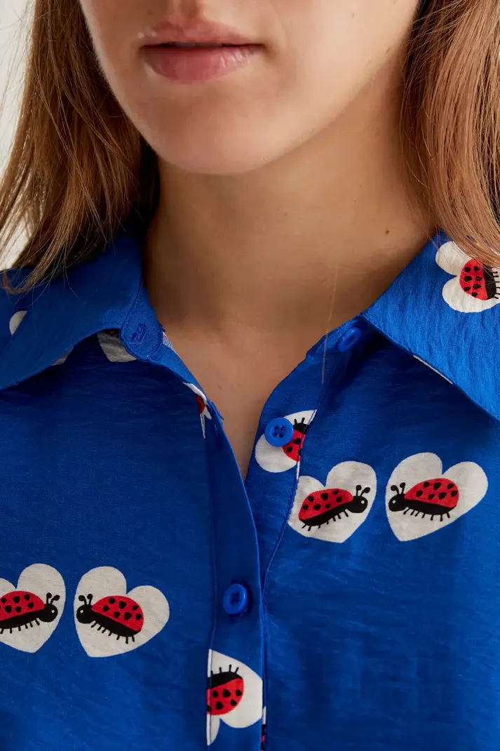 Thumbnail: COMPANIA FANTASTICA - Robe courte à imprimé coccinelle