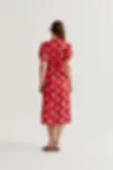 Thumbnail: COMPANIA FANTASTICA - Robe midi imprimée rouge Harmony