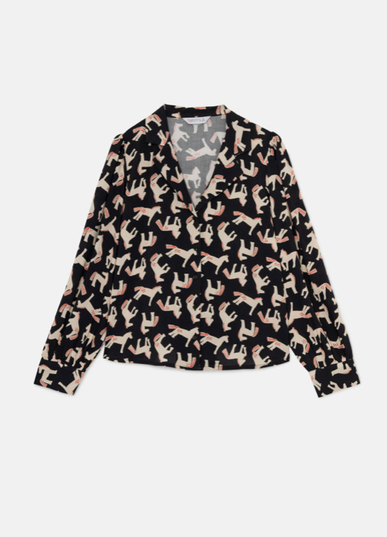 Miniature : Chemise à manches longues avec imprimé animalier