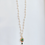 Miniature : Collier HABAHA - chaine perles d'eau fleurs Tourmaline/malachite
