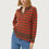 Miniature : COMPANIA FANTASTICA - Pull col polo rayé marron