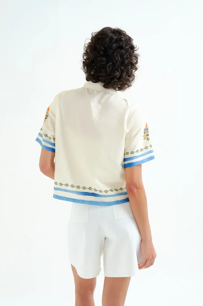 Thumbnail: COMPANIA FANTASTICA - Chemise imprimée palmiers et sirènes