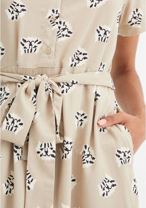 Miniature : ANIMAL PRINT MIDI VISCOSE LENZING ECOVERO DRESS