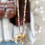 Thumbnail: Collier - HABAHA - Perlé pierres multicolors  pendentif éléphant