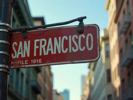 Old street sign in San Francisco