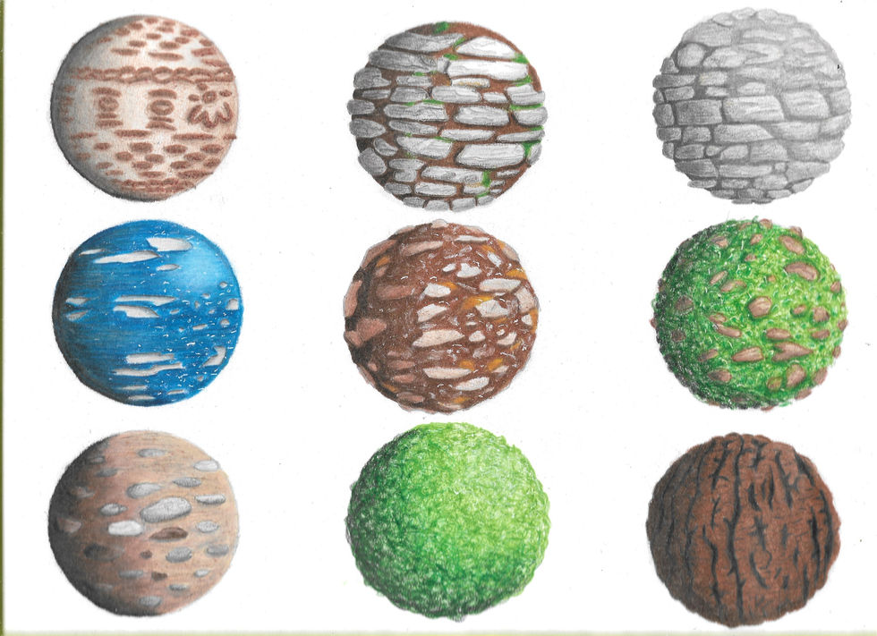 esferas textura color