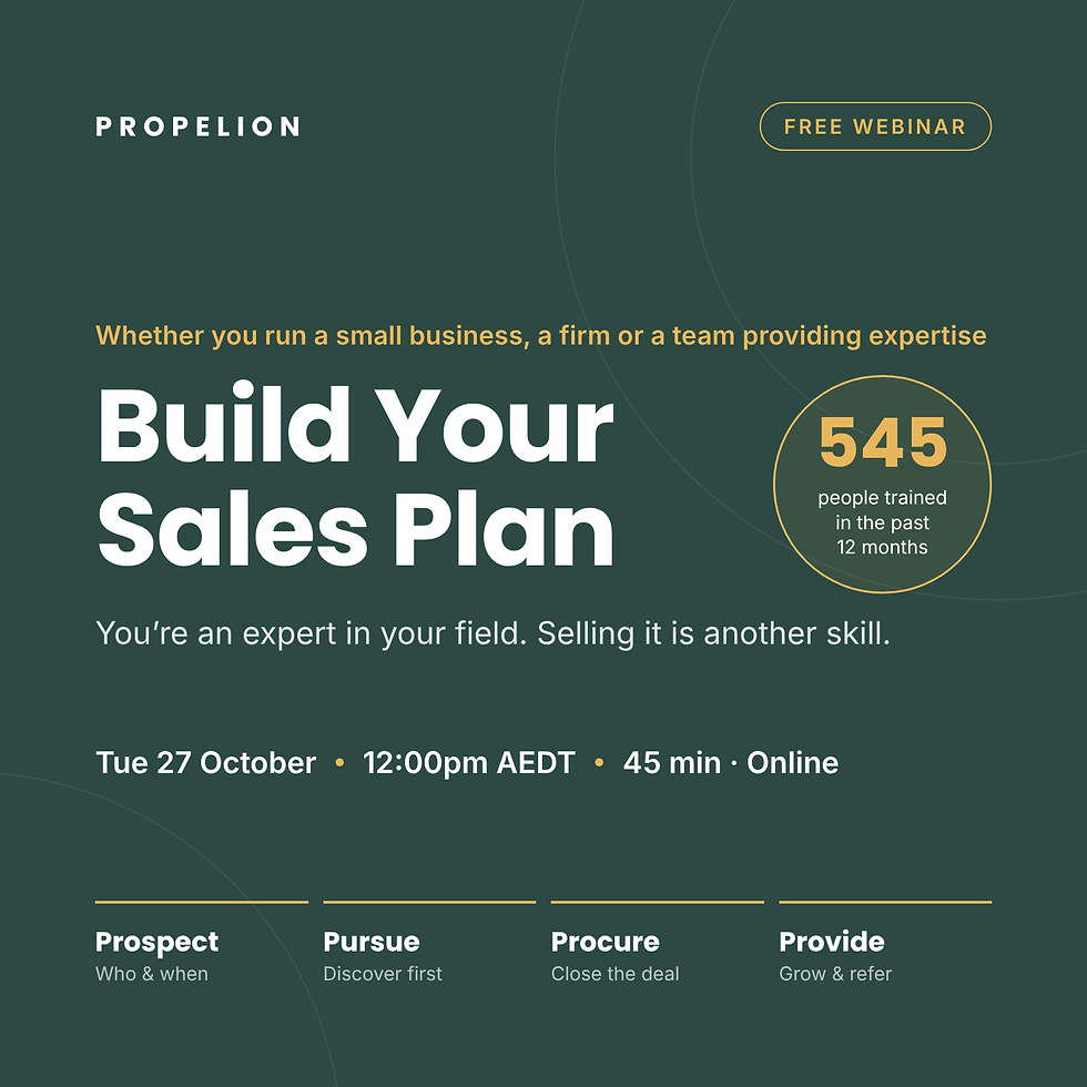 Build Your Sales Plan