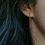 Thumbnail: Silver Earring from the line collection 23 red- brushed matte finish