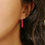 Miniature : Line collection earring 13- Red