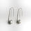 Thumbnail: Silver Earrings from the Globe collection 25 - matte silver finish