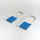 Thumbnail: Silver Earring from the 27 Geometric collection - Blue