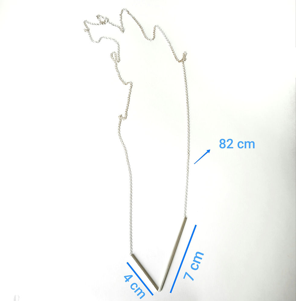 Thumbnail: Necklace from the tube collection 29 - brushed matte finish