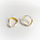 Miniature : Twist collection earrings 24 yellow - brushed matte finish