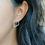 Thumbnail: Silver Earrings from the Geometric collection 26- matte silver finish