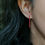 Thumbnail: Silver Earring from the line collection 23 red- brushed matte finish
