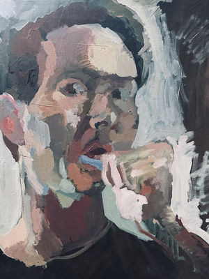 Self Portrait with Toothbrush