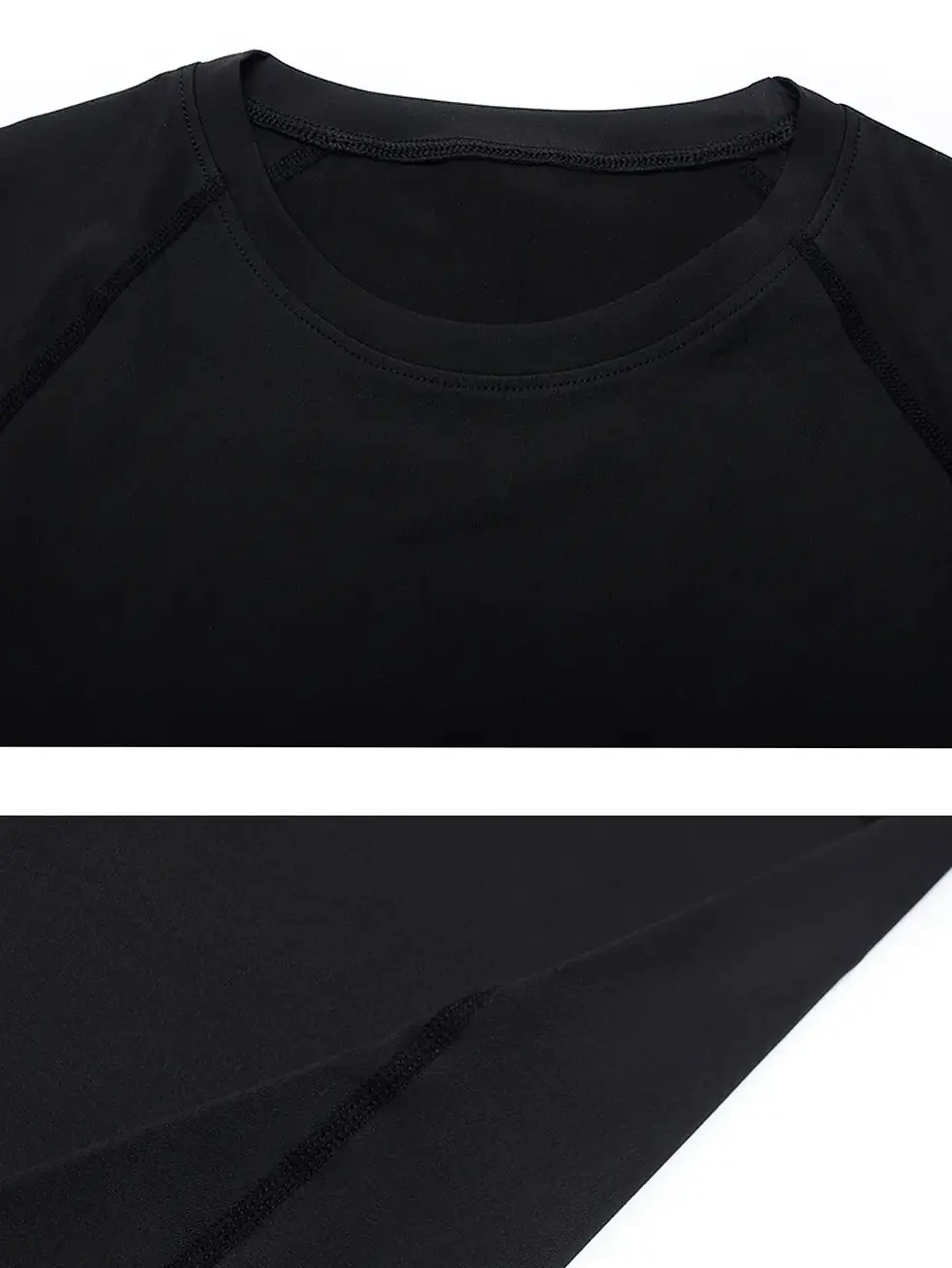 Miniatura: Men's Compression Long Sleeve Shirt Black Fitness T-shirt Male Running  Quick Dr