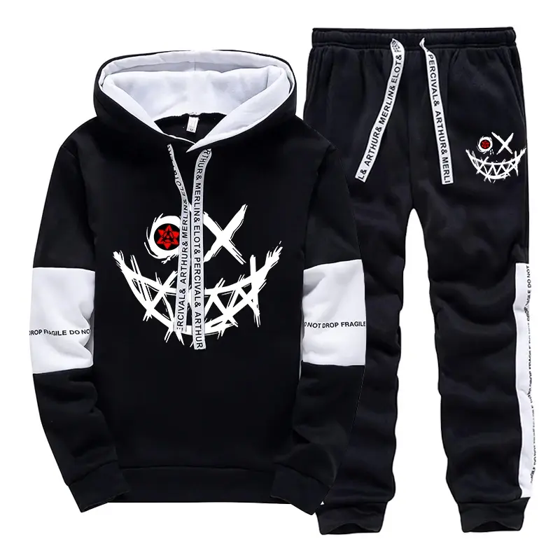 Miniatura: Hot Sales Mens Tracksuit Printed Single Piece Sweatshirts Sweatpants Casual Hood