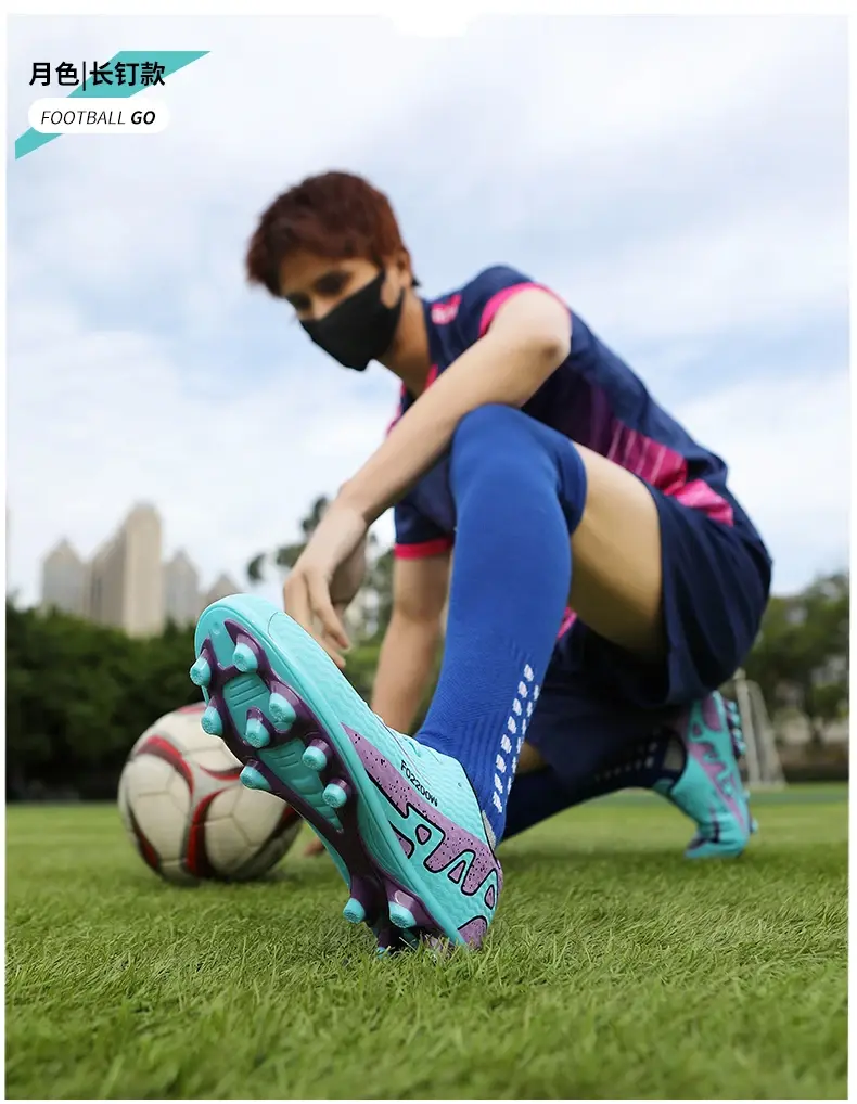 Miniatura: 2026 New Men Soccer Shoes Breathable Football Boots FG/TF Turf Boots Non-Slip We