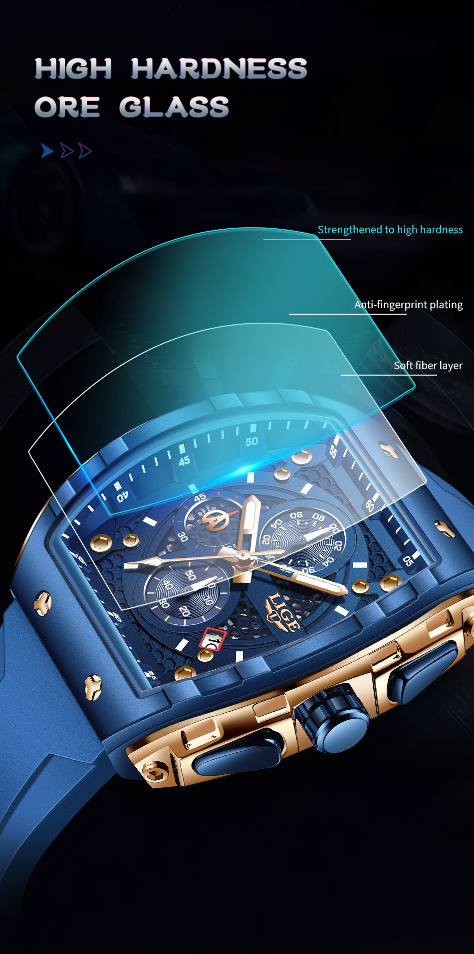 Thumbnail: 2026 LIGE Top Brand Luxury Watches Men Sport Waterproof Quartz Mens Watch Milita