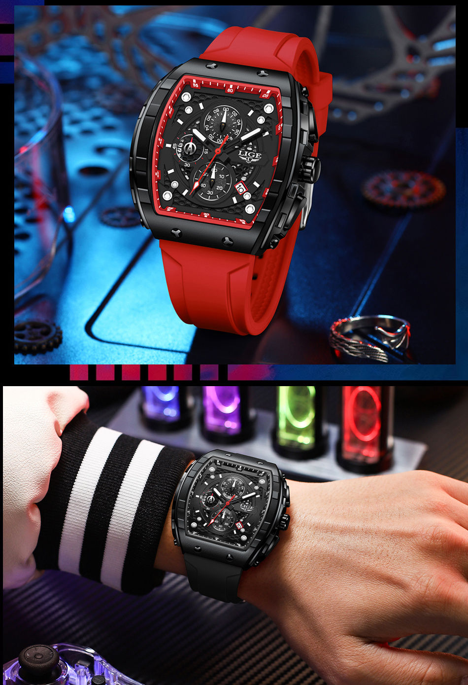 Thumbnail: 2026 LIGE Top Brand Luxury Watches Men Sport Waterproof Quartz Mens Watch Milita