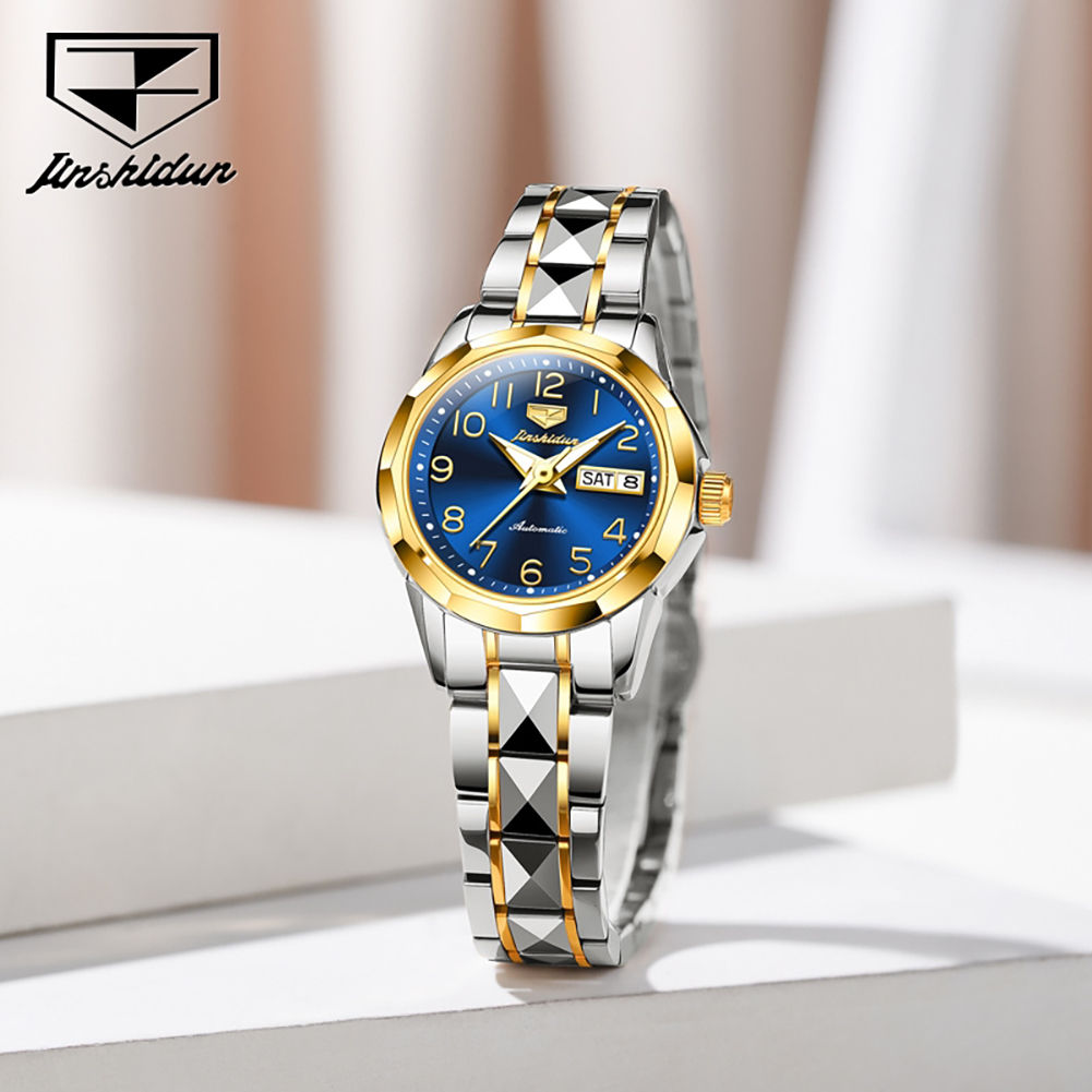 JINSHIDUN 8990 Seiko movement Sapphire Mirror Steel shell Steel belt Digital Tun