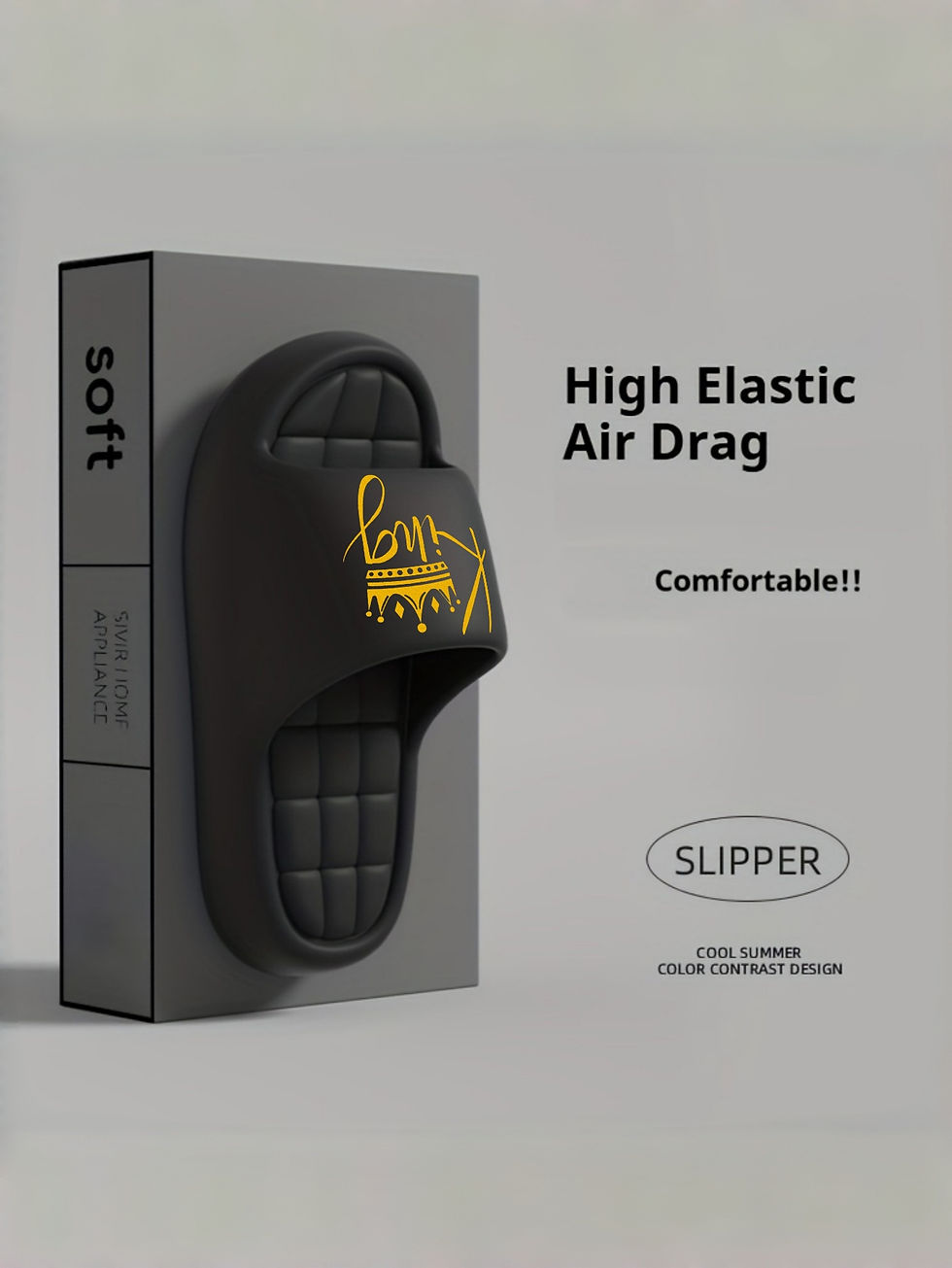 Thumbnail: New Casual Innovative Design King Unisex Eva Soft-Soled Lightweight Home Slipper