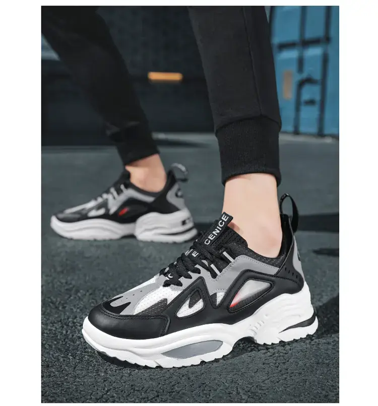 Thumbnail: High Quality Men Sneakers Fashion Platform Shoes for Men Breathable Running Casu