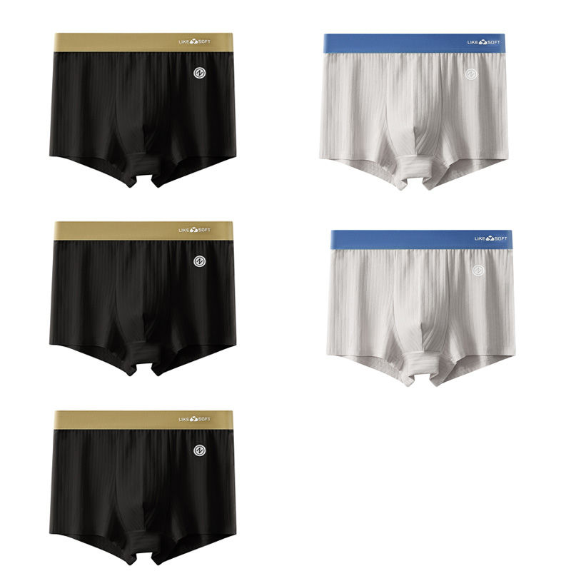 Miniatura: 5 Pcs Men's Striped Funny Boxer Shorts Underwear Sexy Underpants Man Male Homme 