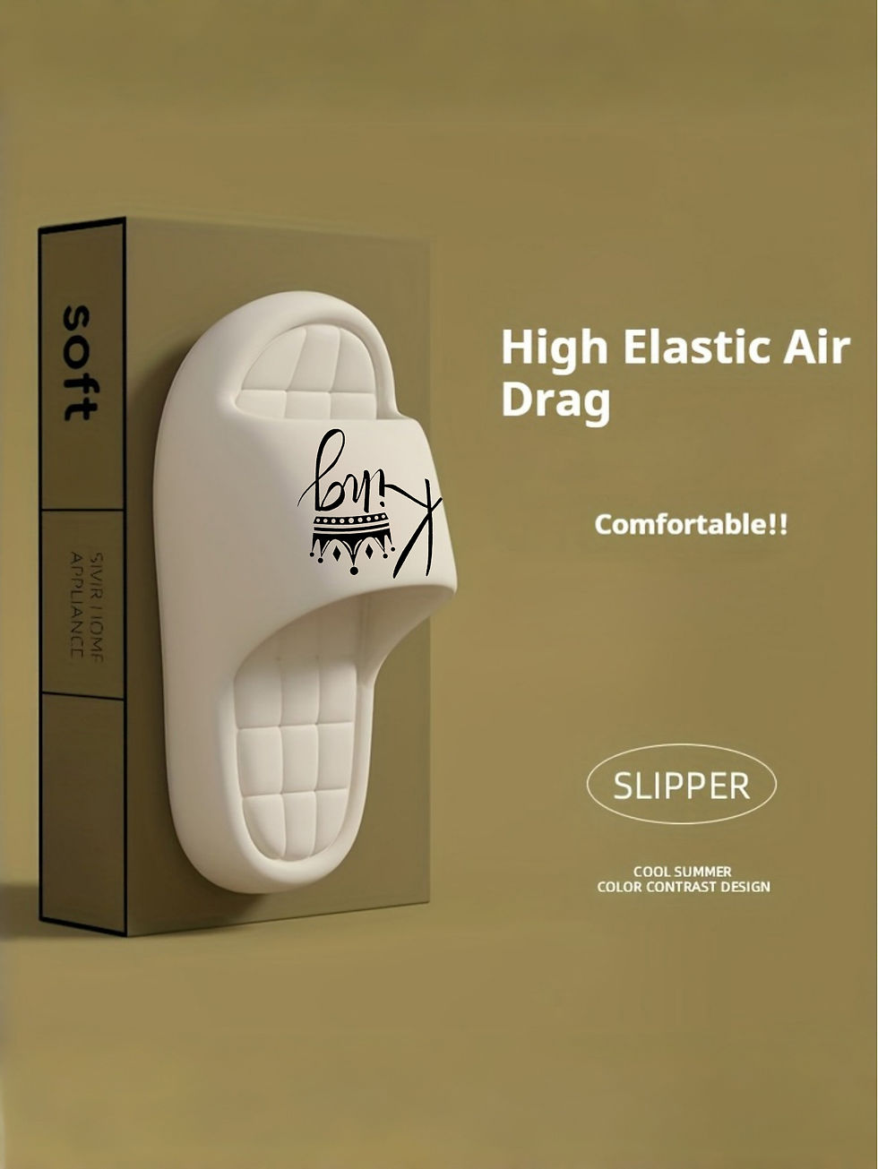 Thumbnail: New Casual Innovative Design King Unisex Eva Soft-Soled Lightweight Home Slipper