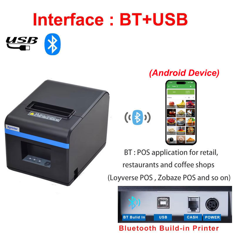 Thumbnail: Xprinter 80mm Auto-cutter Thermal Receipt/Bill Printer 200MM/S POS With Usb/Ethe