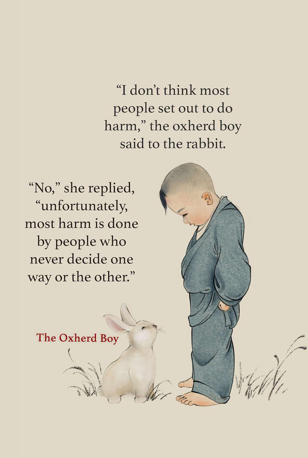 Oxherd Boy do you believe in destiny or free will the oxherd boy asked maybe it's both the ox replied maybe what has past was destined and free will is how you engage with destiny now inspiring art chinese painting chinese philosophy japanese art