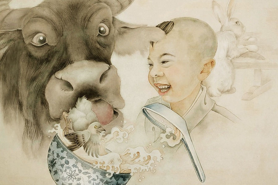 Oxherd Boy Children Book Art