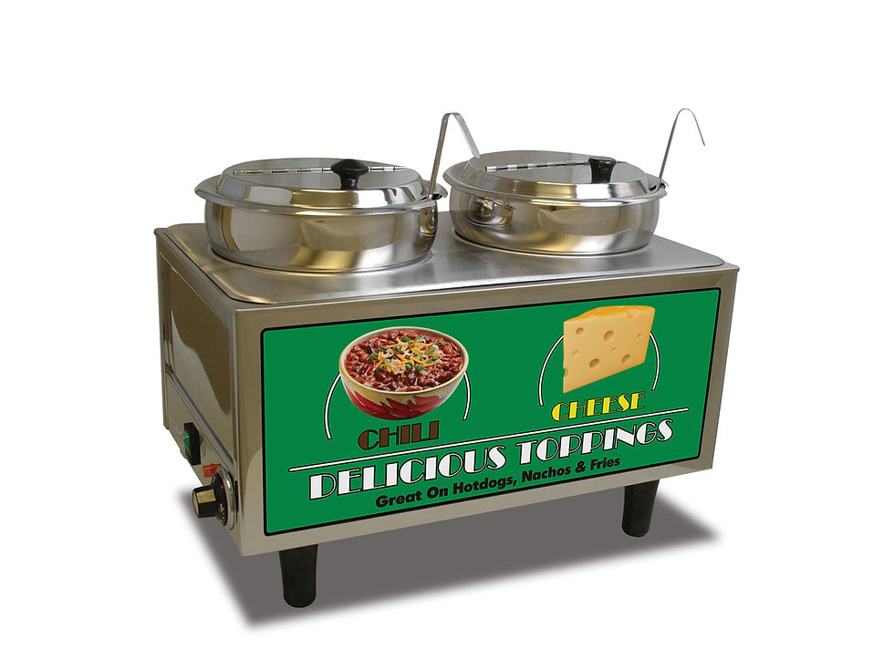 Chili and cheese warmer dispenser