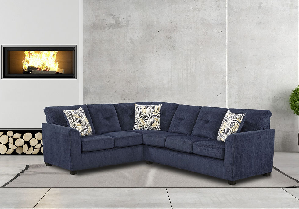 Thumbnail: 3000 GERALD GREY/BROWN/BLUE SECTIONAL