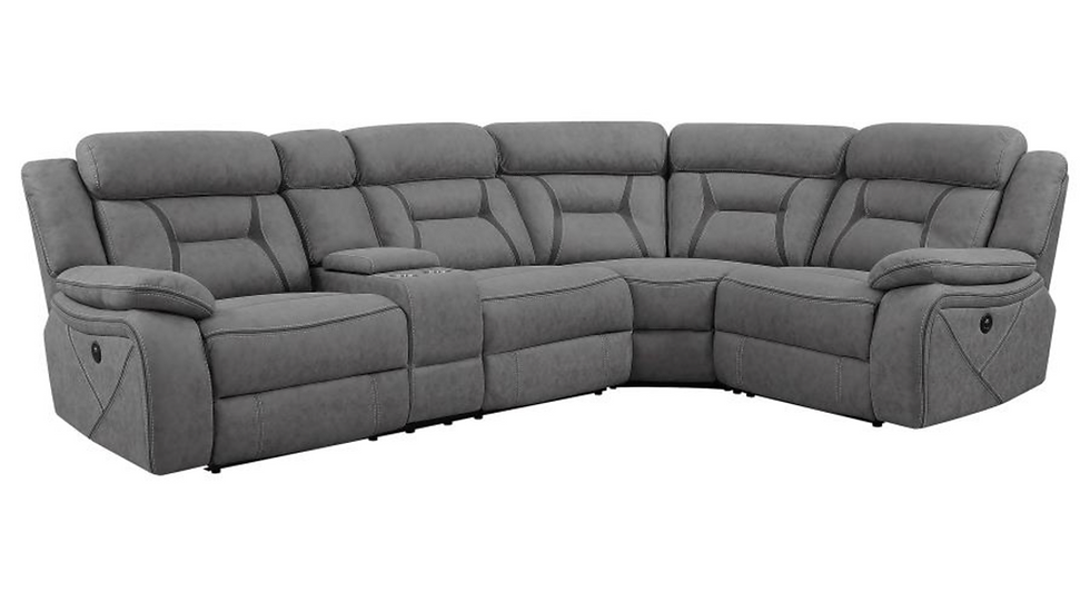 Thumbnail: HIGGINS 4 PCS UPHOLSTERED POWER SECTIONAL     600370