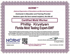 Normi Mold Certification - Phillip Krystyan