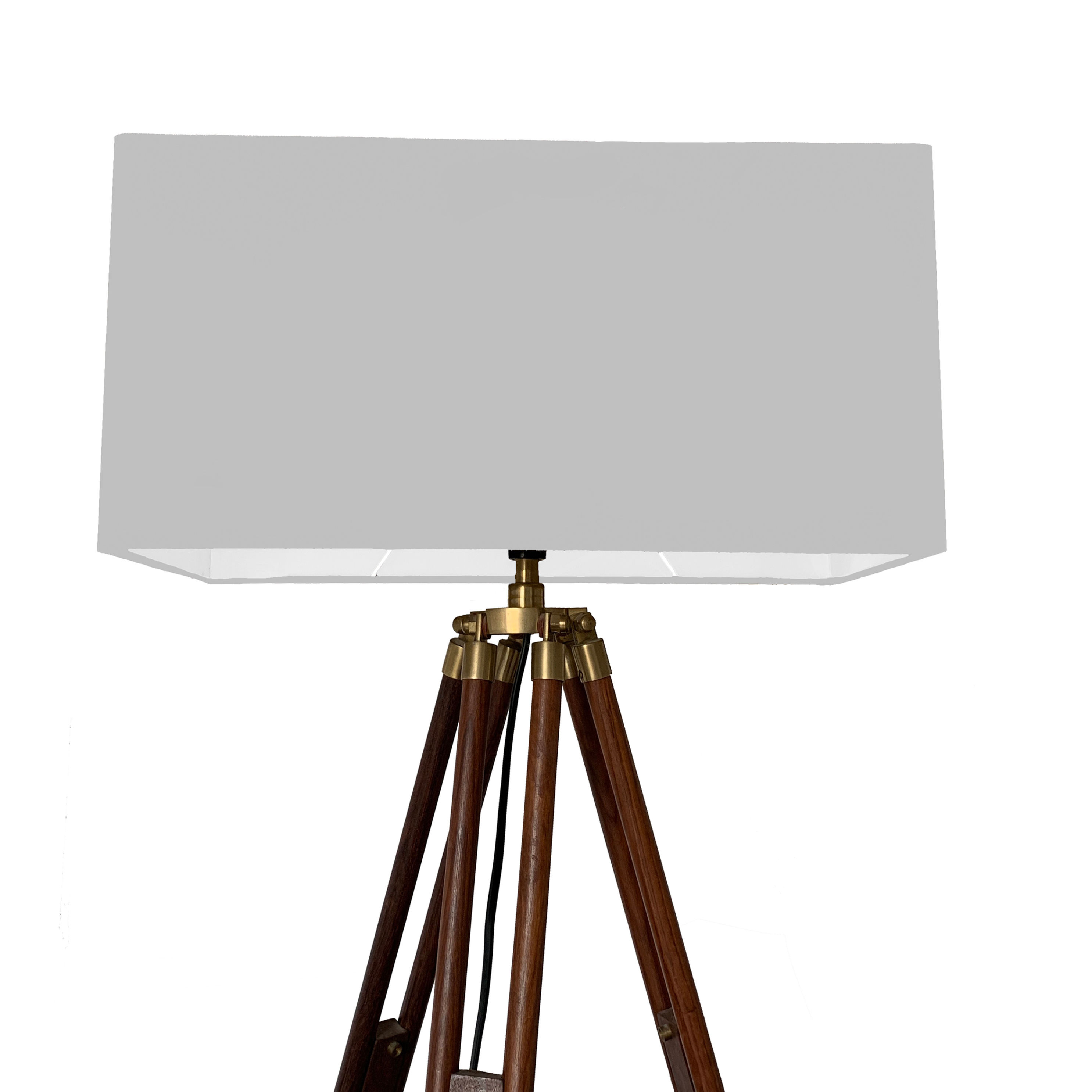 Light grey rectangle lampshade