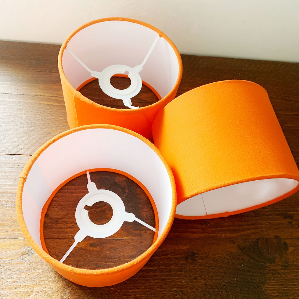 Thumbnail: Orange Lampshade With A White Lining