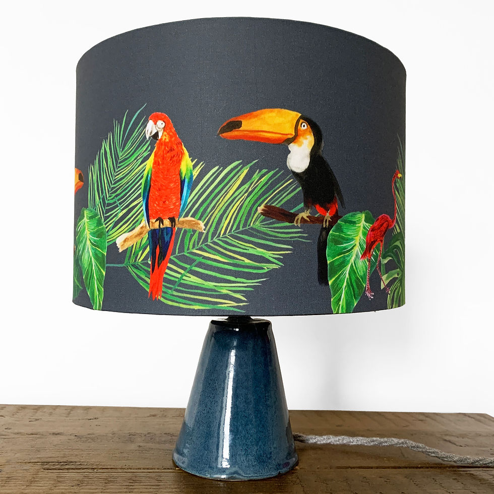 Thumbnail: Tropical Rainforest Lampshade - Colour Lining